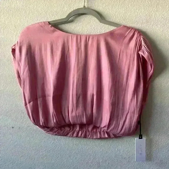 ASTR The Label NWT Pink Riva Pullover Relaxed Crop Top Size S - Picture 1 of 9